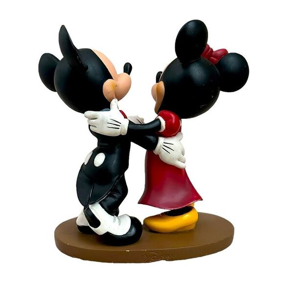 Disney 7” Figurine Minnie Mickey Mouse Dancing Waltz Tuxedo Collectable Ballroom - Picture 3 of 10